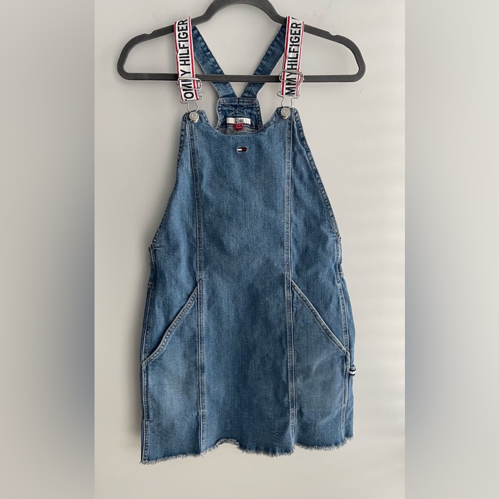 Tommy Hilfiger Women’s Blue Denim Overalls Dress